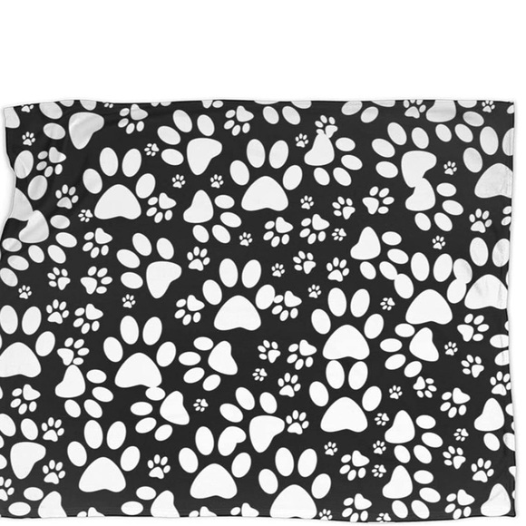 Plush Paw Print Fleece Throw - Picture 4 of 4
